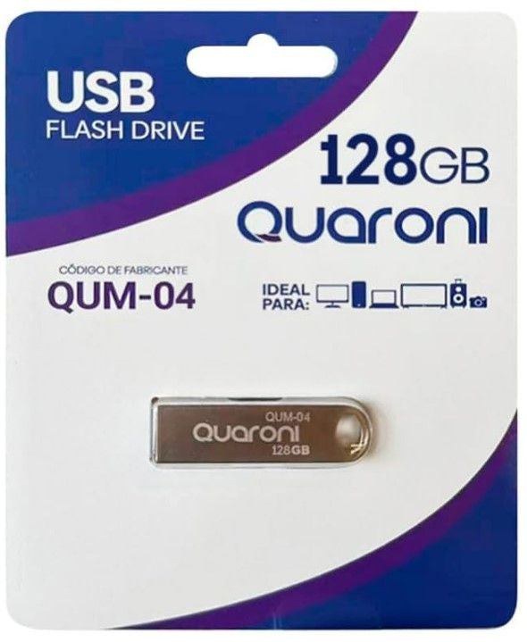 Memoria Quaroni 128gb Usb Metalica Usb 2.0 Compatible Con Android/windows/mac