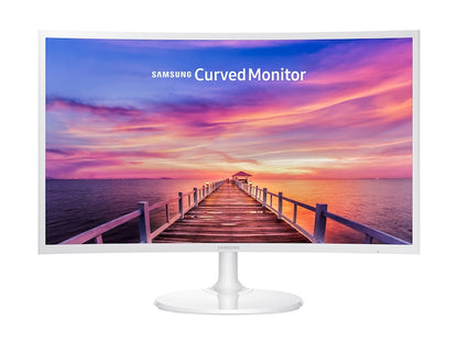 Monitor Led Samsung 27 Pulgadas,widescreen, Full Hd, 1920x1080, Cf391, Blanco, D-sub, Hdmi,curvo, 4ms