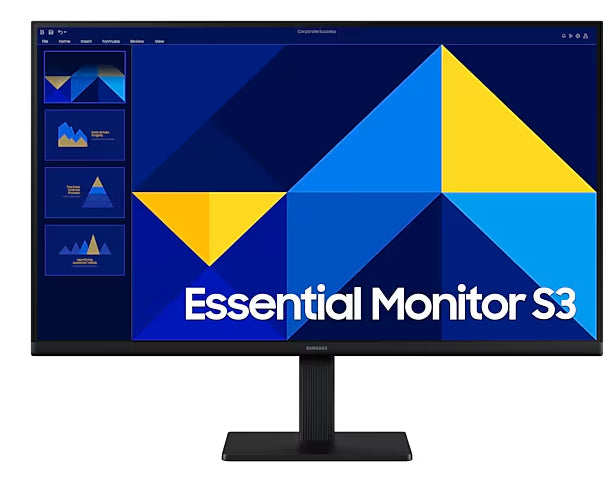 Monitor Led Samsung 24 Pulgadas /s3 S30gd Essential/ Fhd (1920 X 1080) / Ips / Plano/hdmi/d-sub/ 100hz / Negro.