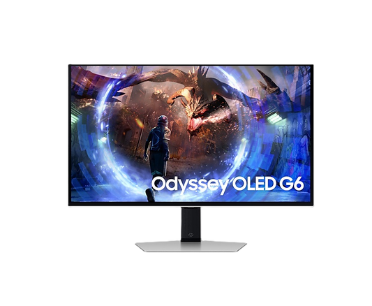 Monitor Led Samsung 27 Pulgadas / G6 Odyssey Gamer/  Qhd (2560 X 1440)/ Oled / Plano/ Dp/ Hdmi/240hz/ Plata