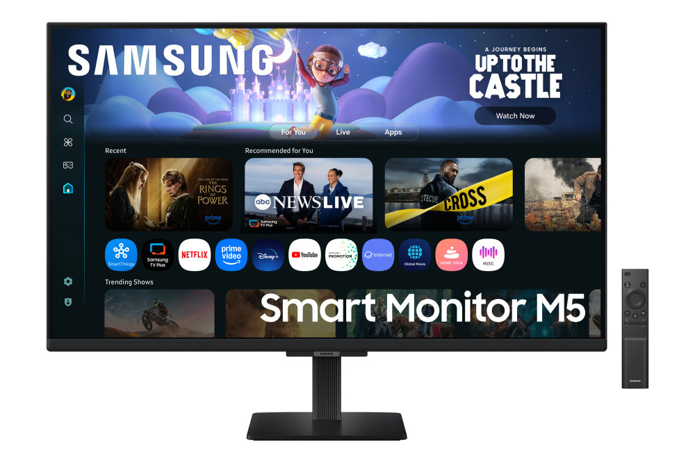Monitor Led Samsung 27 Pulgadas /smart Monitor M5/ Fhd (1920 X 1080)/ Va/ Plano/ Hdmi /bt/ Wifi/ 60 Hz/ Negro