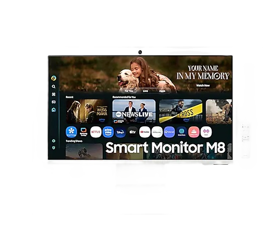Monitor Led Samsung 32 Pulgadas /smart Monitor M8 /4k (3840 X 2160)/ Va/ Plano /hdmi / Bt / Wifi/ Usb-c/ Web Cam/ 60 Hz /blanco CÁlido