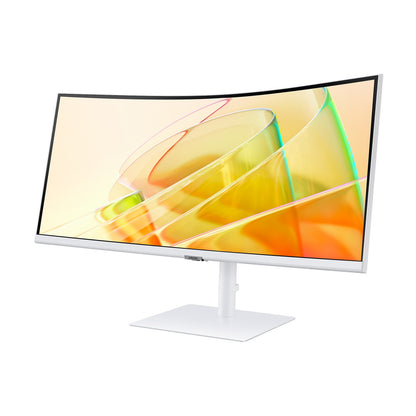 Monitor Led Samsung 34 Pulgadas,widescreen, Wqhd 3,440 X 1,440, Hdmi 1, D. Port 1, 100hz, 5ms, Blanco, Bocinas, Curvo, 1000r, Thunderbolt, Usb-c