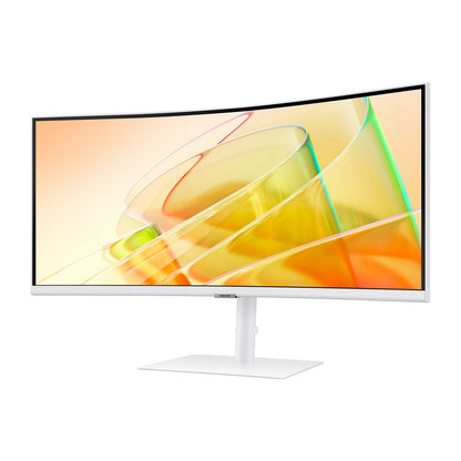 Monitor Led Samsung 34 Pulgadas,widescreen, Wqhd 3,440 X 1,440, Hdmi 1, D. Port 1, 100hz, 5ms, Blanco, Bocinas, Curvo, 1000r, Thunderbolt, Usb-c