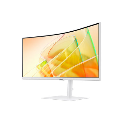 Monitor Led Samsung 34 Pulgadas,widescreen, Wqhd 3,440 X 1,440, Hdmi 1, D. Port 1, 100hz, 5ms, Blanco, Bocinas, Curvo, 1000r, Thunderbolt, Usb-c