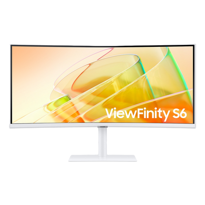 Monitor Led Samsung 34 Pulgadas /viewfinity S6/ultra-wqhd(3440 X 1440)/ Va / Widescreen /curvo/ Dp/ Hdmi/ Hub Usb /tb/ 100hz/ Blanco