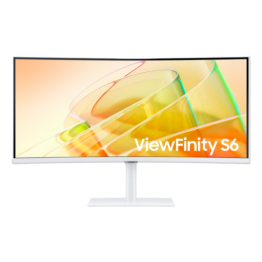 Monitor Led Samsung 34 Pulgadas /viewfinity S6/ultra-wqhd(3440 X 1440)/ Va / Widescreen /curvo/ Dp/ Hdmi/ Hub Usb /tb/ 100hz/ Blanco