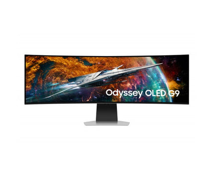 Monitor Led Samsung 49 Pulgadas, Widescreen, 5120 X1440, Odyssey Oled G9 G95sc, Color Silver, 1 Hdmi, 1 D. Port, Usb Hub, Wifi, Bluetooth, Bocinas, Gamer 240hz, 1800r, .03ms, Curvo