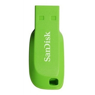 Memoria Sandisk 16gb Usb 2.0 Cruzer Blade Z50 Electric Green Sdcz50c-016g-b35ge