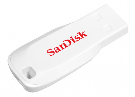 Memoria Sandisk 16gb Usb 2.0 Cruzer Blade Z50 Blanco Sdcz50c-016g-b35w