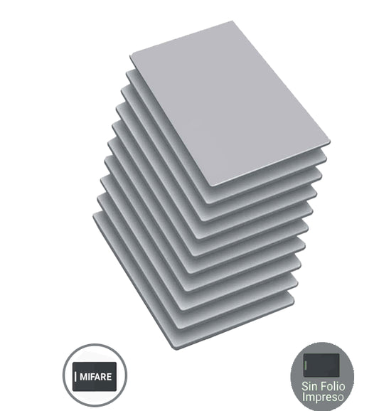 Paquete De 10 Tarjetas Mifare 13.56 Mhz /saxxon / Pvc / Imprimible / Sin Folio