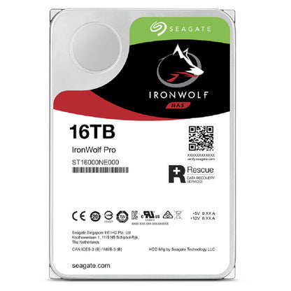 Disco Duro Interno Seagate Ironwolf Pro 16tb 3.5 Escritorio Sata3 6gb/s 256mb 7200rpm 24x7 Hot-plug Nas Sin Limite De Bahias