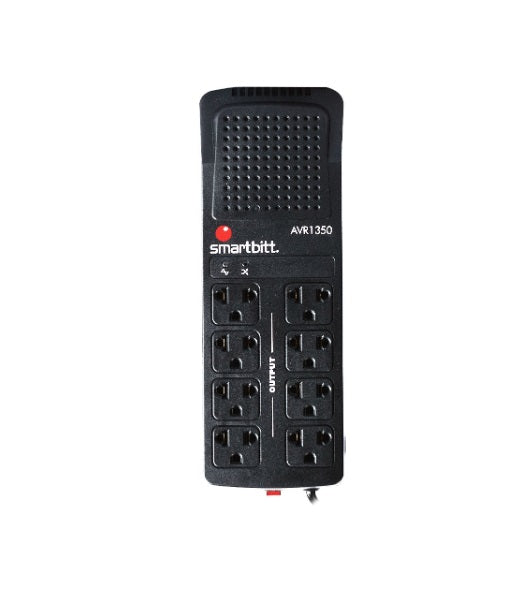 Regulador De Voltaje Smartbitt Sbavr1350 1350va / 675w 120v 8 Contactos, Proteccion De Lnea Telefonica Rj-11