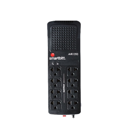 Regulador De Voltaje Smartbitt Sbavr1350 1350va / 675w 120v 8 Contactos, Proteccion De Lnea Telefonica Rj-11
