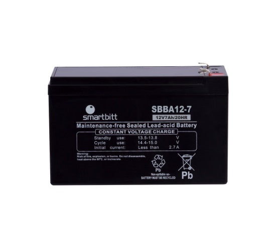 Bateria Smartbitt Sbba12-7  12v/7ah Compatible Con Sbnb750, Sbnb1200, Sbnb1800, Sbnb1200si, Sbnb2200proii Y Sbnb3200proii