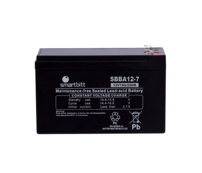 Bateria Smartbitt Sbba12-7  12v/7ah Compatible Con Sbnb750, Sbnb1200, Sbnb1800, Sbnb1200si, Sbnb2200proii Y Sbnb3200proii