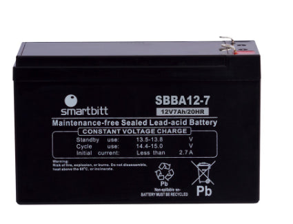 Bateria Smartbitt Bateria 12v/7ah Compatible Con Sbnb750, Sbnb1200, Sbnb1800, Sbnb1200si, Sbnb2200proii Y Sbnb3200proii