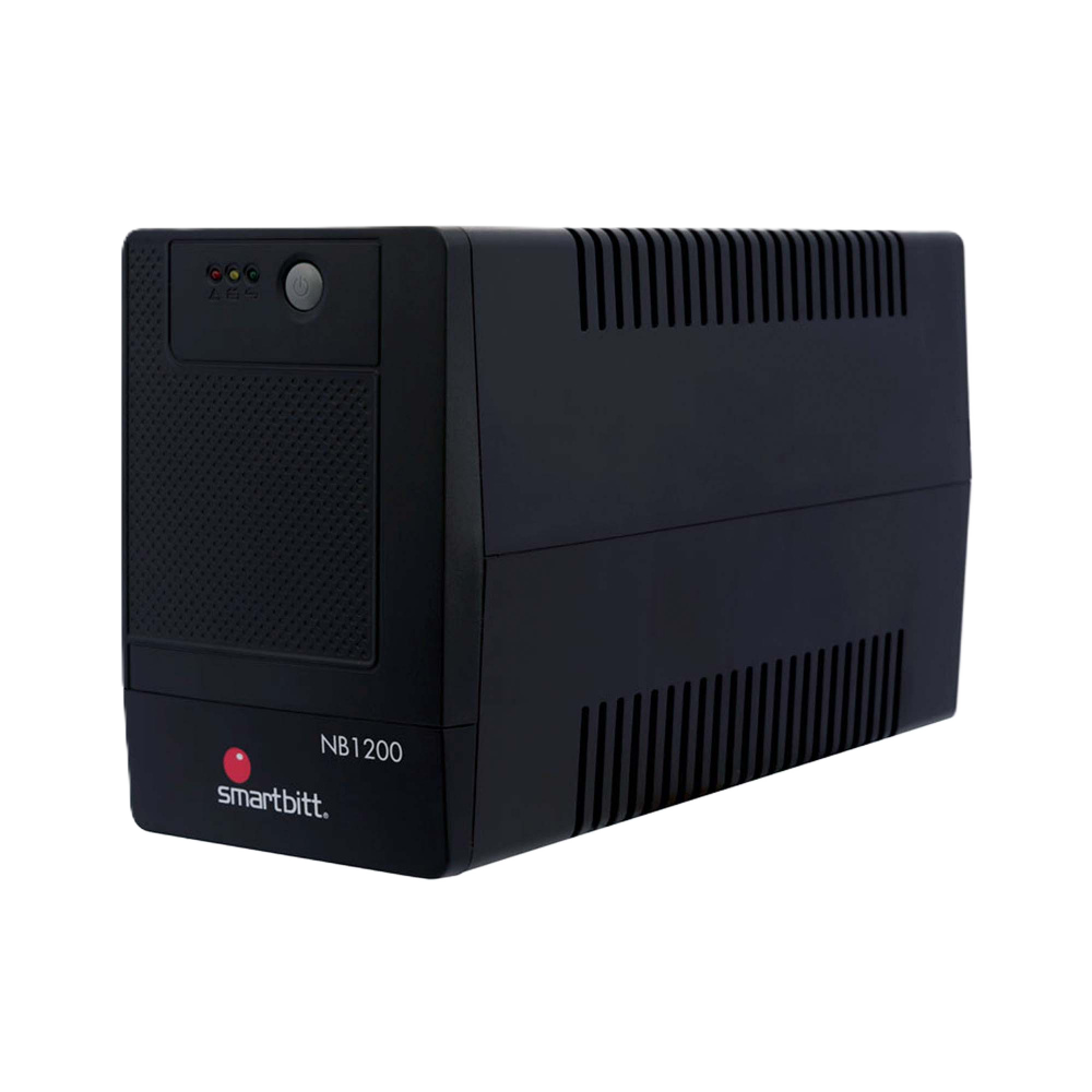 No-break Interactivo Smartbitt  Sbnb1200  1200va/600w, Clavija Nema 5-15p, 8 Contactos, Tipo Nema 5-15r Con Respaldo De Baterias, Regulacion Y Supresion De Picos, Proteccin Rj-11, Puerto Usb