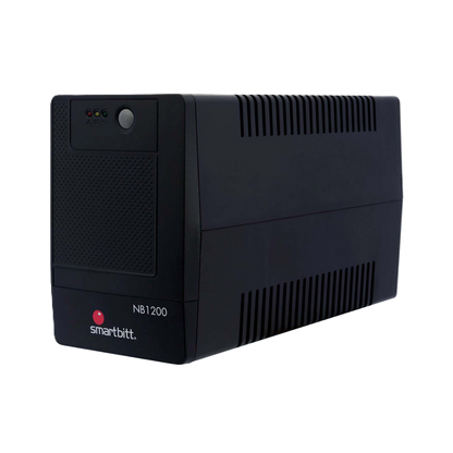 No-break Interactivo Smartbitt  Sbnb1200  1200va/600w, Clavija Nema 5-15p, 8 Contactos, Tipo Nema 5-15r Con Respaldo De Baterias, Regulacion Y Supresion De Picos, Proteccin Rj-11, Puerto Usb