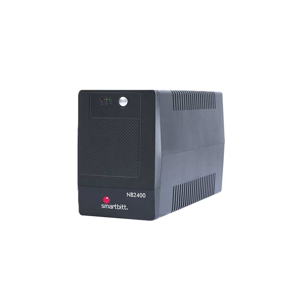 No-break Interactivo Smartbitt   Sbnb2400 2400va/1200w, Clavija Nema 5-15p, 8 Contactos, Tipo Nema 5-15r, 4 Con Respaldo De Bateras, Regulacion Y Supresion  Y 4 Con Regulacion Y Supresion, Rj11 Y Usb