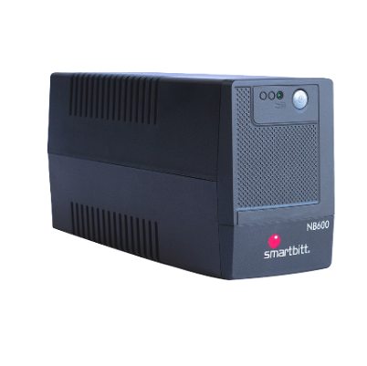 No-break Interactivo Smartbitt  Sbnb600   600va/300 W, Clavija Nema 5-15p, 4 Contactos Tipo Nema 5-15r, Todos Con Respaldo De Baterias, Regulacion Y Supresion De Picos.