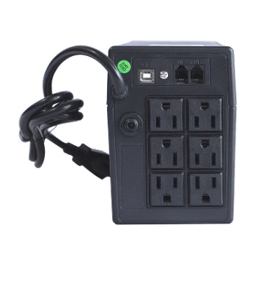 No-break Smartbitt 900va/450w, Clavija Nema 5-15p, 6 Contactos Tipo Nema 5-15r Con Respaldo De Baterias, Regulacion Y Supresion De Picos, Proteccin De Linea Telefnica Rj-11, Puerto Usb Y Lcd