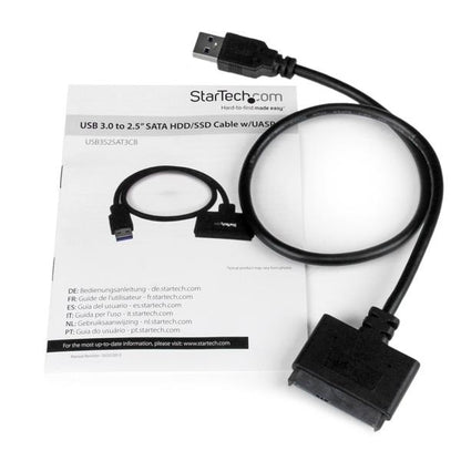 Cable Adaptador Usb 3.0 Con Uasp A Sata Iii Para Disco Duro De 2.5 - Convertidor Para Hdd Ssd - Startech.com Mod. Usb3s2sat3cb