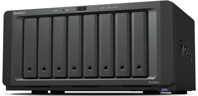 Nas Synology Ds1823xs+ /8 Bahias Hasta 144 Tb /nucleo Cuadruple 3.3 Ghz/8gb Ddr4/  Lan 2 Gbe X2/ Lan 10gbe X1/usb 3.2 X3/ Hotswap/ Sin Discos Duros/ Amd Ryzen V1780b