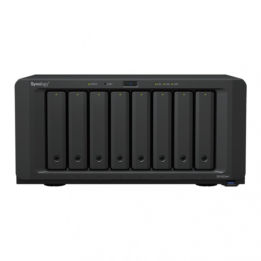 Nas Synology Ds1823xs+ /8 Bahias Hasta 144 Tb /nucleo Cuadruple 3.3 Ghz/8gb Ddr4/  Lan 2 Gbe X2/ Lan 10gbe X1/usb 3.2 X3/ Hotswap/ Sin Discos Duros/ Amd Ryzen V1780b