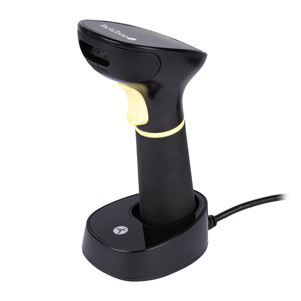 Lector Codigo De Barras Techzone Tzbesc9610, Negro, Bluetooth, Usb, Lectura 2d, Velocidad De Lectura 60 Fps Con Microinterruptor