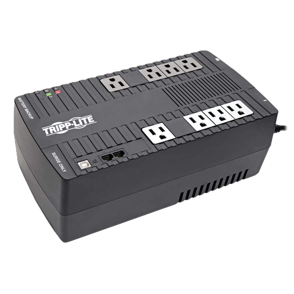 Nobreak Tripp-lite Avr550u 8 Cont. C/r C/fm Negro. Garantia Limitada Por 3 Años.