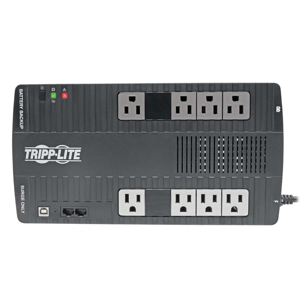 Nobreak Tripp-lite Avr550u 8 Cont. C/r C/fm Negro. Garantia Limitada Por 3 Años.