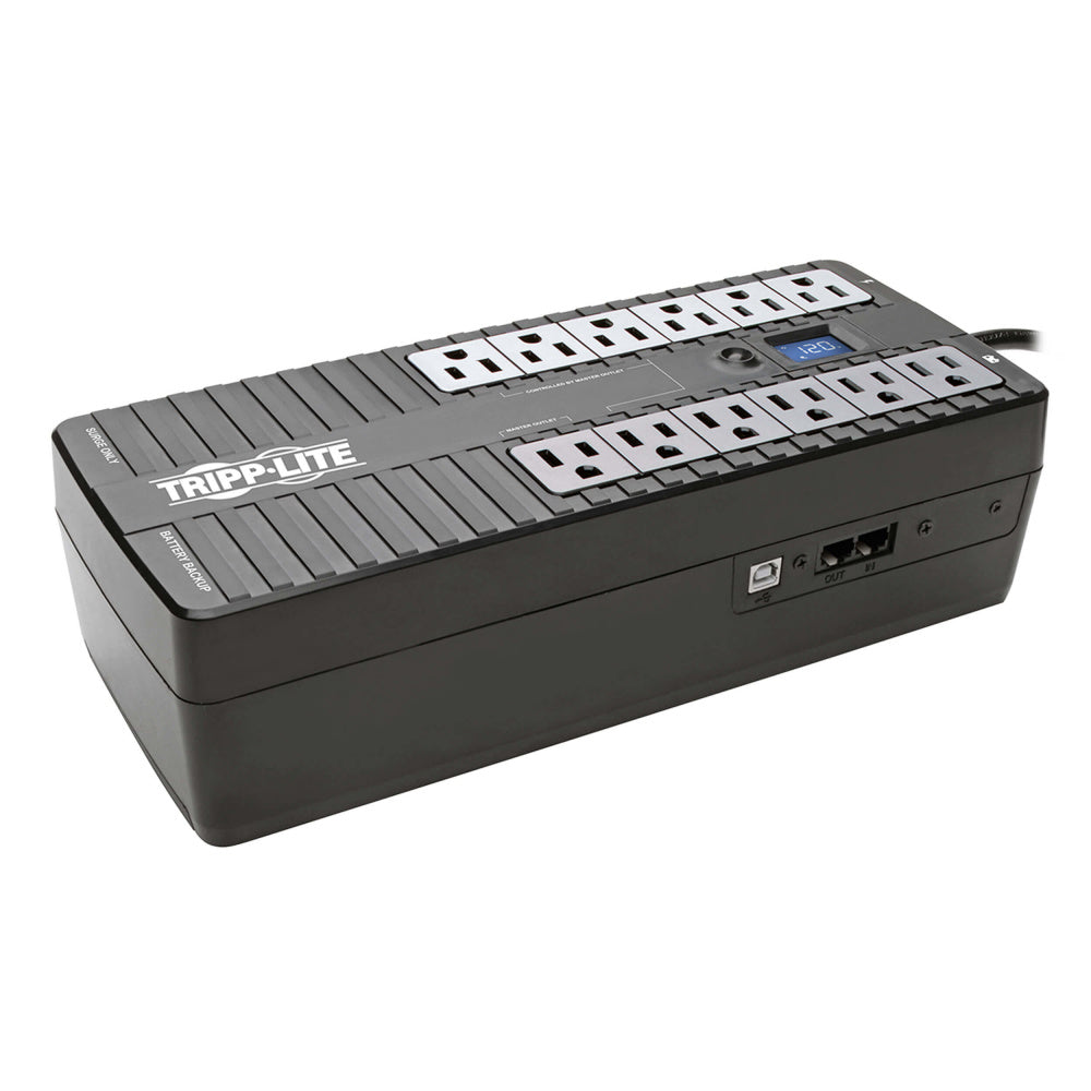 Ups Standby De 850va 425w - 12 Tomacorrientes Tripp Lite Nema 5-15r, 120v, 50hz / 60hz, Usb, Lcd, Energy Star, Instalación En Pared O Escritorio. Garantía Limitada De 3 Años.
