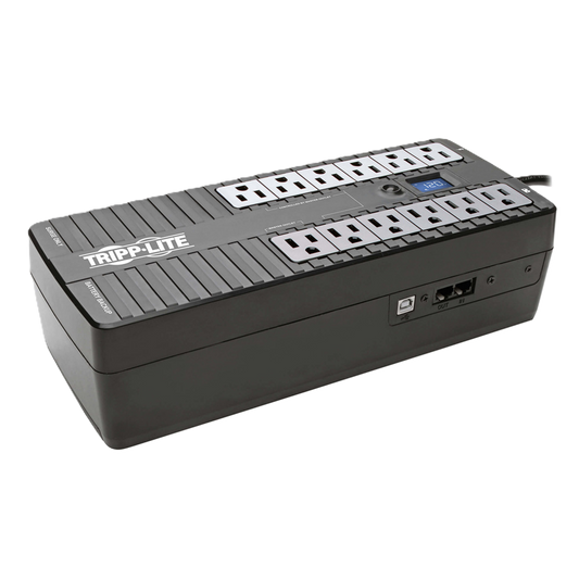 Ups Standby De 850va 425w - 12 Tomacorrientes Tripp Lite Nema 5-15r, 120v, 50hz / 60hz, Usb, Lcd, Energy Star, Instalación En Pared O Escritorio. Garantía Limitada De 3 Años.