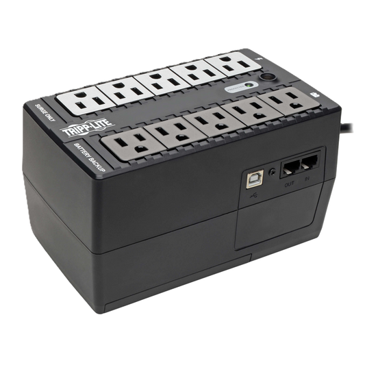 No Break Tripp Lite Nternet600u, Ups Standby De 600va 325w - 10 Tomacorrientes Nema 5-15r, 120v, 50hz / 60hz, Usb, Clavija 5-15p, Instalación En Pared O Escritorio.garantia 3 AÑos