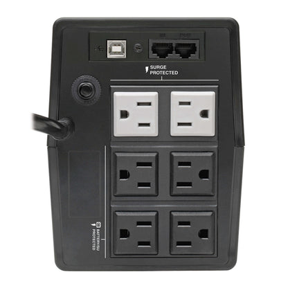 Ups Interactivo Tripp Lite  De 700va 350w Con 6 Tomacorrientes - Avr, 120v, 50hz / 60hz, Lcd, Usb, Torre. Garantía Limitada De 3 Años