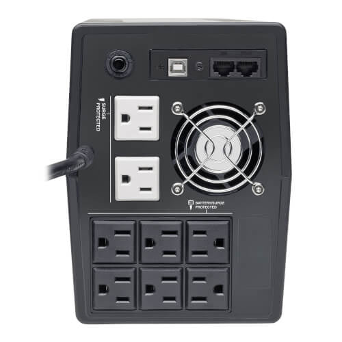 Ups Interactivo  Tripp Lite De 1200va 600w Con 8 Tomacorrientes  Avr, 120v, 50hz / 60hz, Lcd, Usb, Torre. Garantia Limitada De 3 Años.