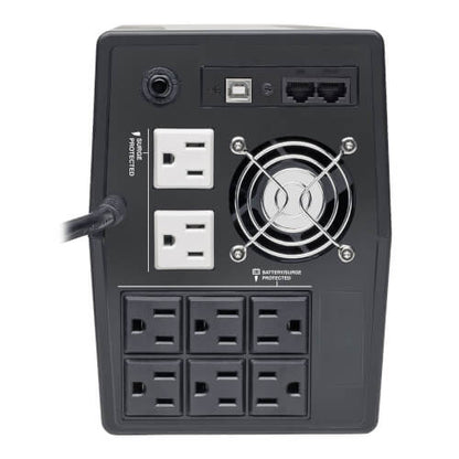 Ups Interactivo  Tripp Lite De 1200va 600w Con 8 Tomacorrientes  Avr, 120v, 50hz / 60hz, Lcd, Usb, Torre. Garantia Limitada De 3 Años.