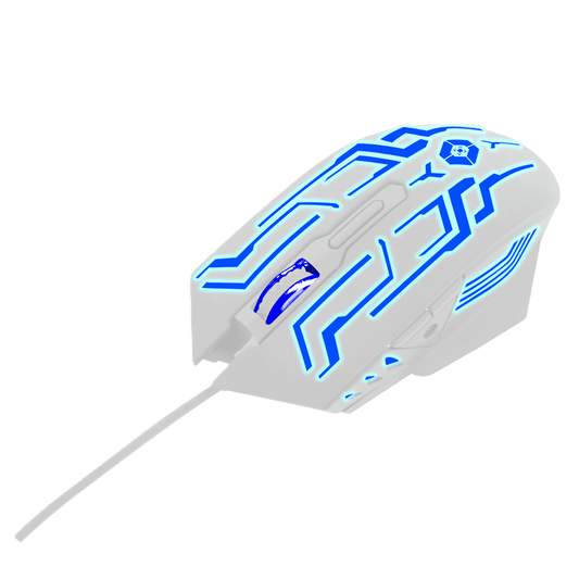 Mouse Gamer Alambrico 800 A 3600 Dpi 6 Botones Conector Usb Rgb Vortred By Perfect Choice Legacy - Blanco