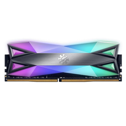 Memoria Xpg Spectrix D60g Udimm Ddr4 16gb Pc4-25600 3200mhz Cl16 1.35v Rgb Con Disipador Color Gris