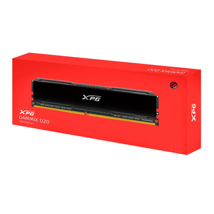 Memoria Xpg Gammix D20 Udimm Ddr4 8gb Pc4-25600 3200mhz Cl16 1.35v Con Disipador Pc/gamer Color Negro (ax4u32008g16a-cbk20)