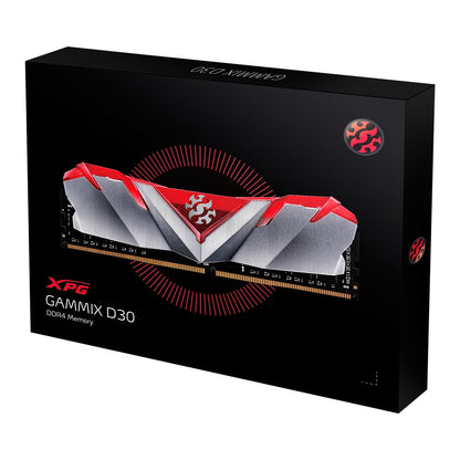 Memoria Xpg Gammix D30 Udimm Ddr4 8gb Pc4-25600 3200mhz Cl16 1.2v Con Disipador Pc/gamer Color Rojo ( Ax4u32008g16a-sr30)