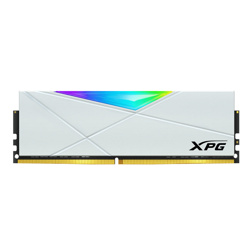 Memoria Xpg Spectrix D50 Udimm Ddr4 8gb Pc4-25600 3200mhz Cl16 1.35v Rgb Con Disipador Color Blanco