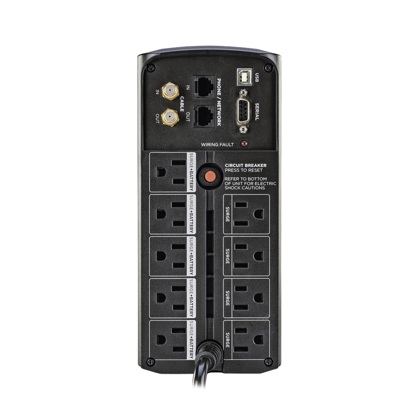 No Break Cyberpower Cp1000avrlcd 1000 Va/ 600 Watts, Interactivo,torre, 9 Nema 5-15r, 5 Respaldo Y 4 Supresin, 3 AÑos De Garanta, Incluyendo Batera.