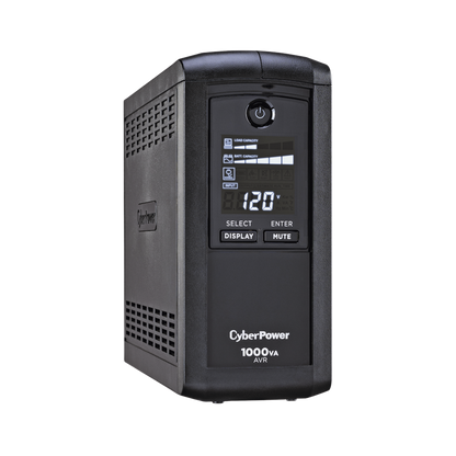 No Break Cyberpower Cp1000avrlcd 1000 Va/ 600 Watts, Interactivo,torre, 9 Nema 5-15r, 5 Respaldo Y 4 Supresin, 3 AÑos De Garanta, Incluyendo Batera.