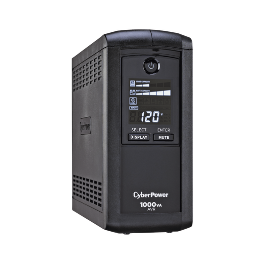 No Break Cyberpower Cp1000avrlcd 1000 Va/ 600 Watts, Interactivo,torre, 9 Nema 5-15r, 5 Respaldo Y 4 Supresin, 3 AÑos De Garanta, Incluyendo Batera.