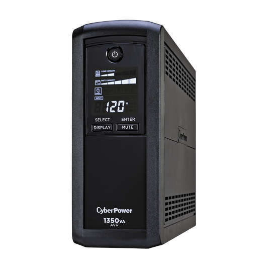 No Break Cyberpower Cp1350avrlcd 1350 Va/ 815 Watts, Interactivo, Torre, 10 Nema 5-15r, 5 Respaldo Y 5 Supresin, 3 AÑos De Garanta, Incluyendo Batera.