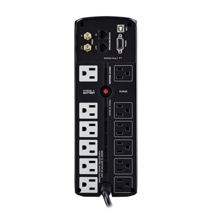 No Break Cyberpower Cp1500avrlcd 1500va/ 900 Watts, Interactivo,torre, 12 Nema 5-15r, 6 Respaldo Y 6 Supresin, 3 AÑos De Garanta, Incluyendo Batera.