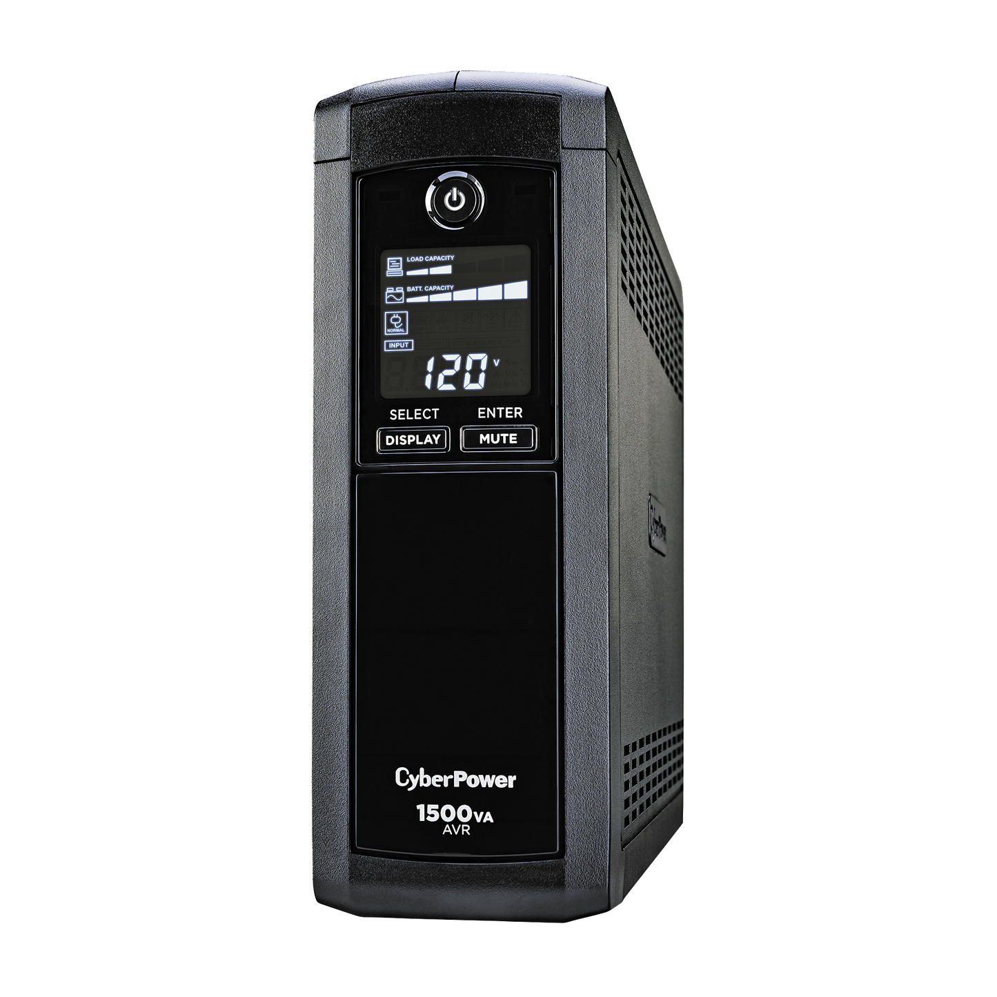No Break Cyberpower Cp1500avrlcd 1500va/ 900 Watts, Interactivo,torre, 12 Nema 5-15r, 6 Respaldo Y 6 Supresin, 3 AÑos De Garanta, Incluyendo Batera.
