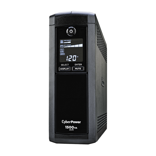 No Break Cyberpower Cp1500avrlcd 1500va/ 900 Watts, Interactivo,torre, 12 Nema 5-15r, 6 Respaldo Y 6 Supresin, 3 AÑos De Garanta, Incluyendo Batera.